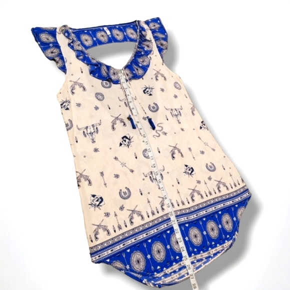 NWOT Vintage Spell Designs Coyote White Open Back Bohemian Mini Dress Medium - Picture 13 of 16